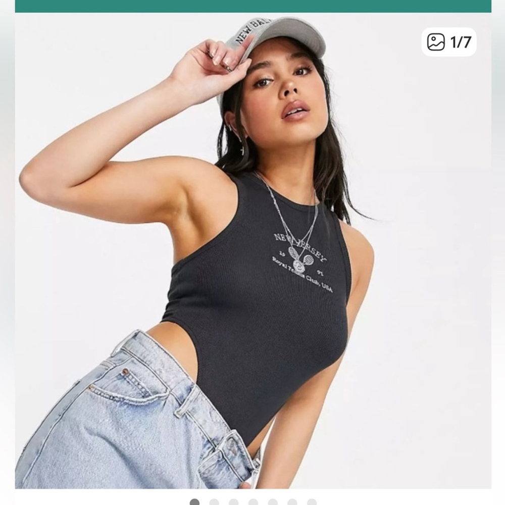 new Bershka Ribbed Bodysuit New Jersey
Tennis Club Black High Waist